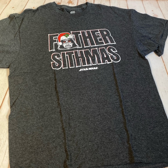Star Wars Other - Star Wars Celebrate Together Father Sithmas Charcoal Gray Santa Darth Vader Tee